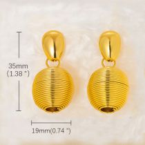 Pendientes De Acero Inoxidable Con Textura Irregular De Cruz Circular Geométrica