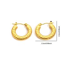 Pendientes De Acero Inoxidable Con Textura Irregular De Cruz Circular Geométrica