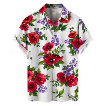32# Polyester Printed Lapel Shirt