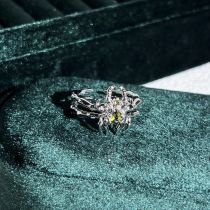 Size 26 Open Ring Copper Diamond Round Ring
