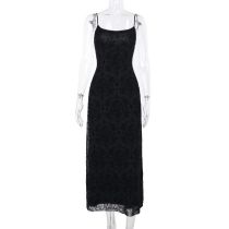 Falda Larga Con Tirantes De Jacquard