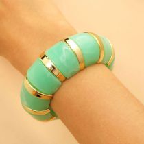 Pulsera Geométrica Redonda De Resina