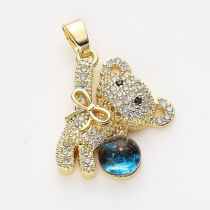 28# Copper Diamond Geometric Starry Sky Love Astronaut Key Moon Star Pendant (without Chain)