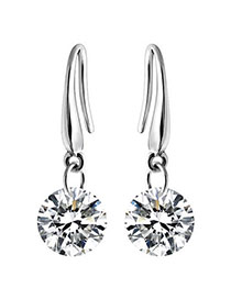 Tapered White Diamond Decorated Simple Design